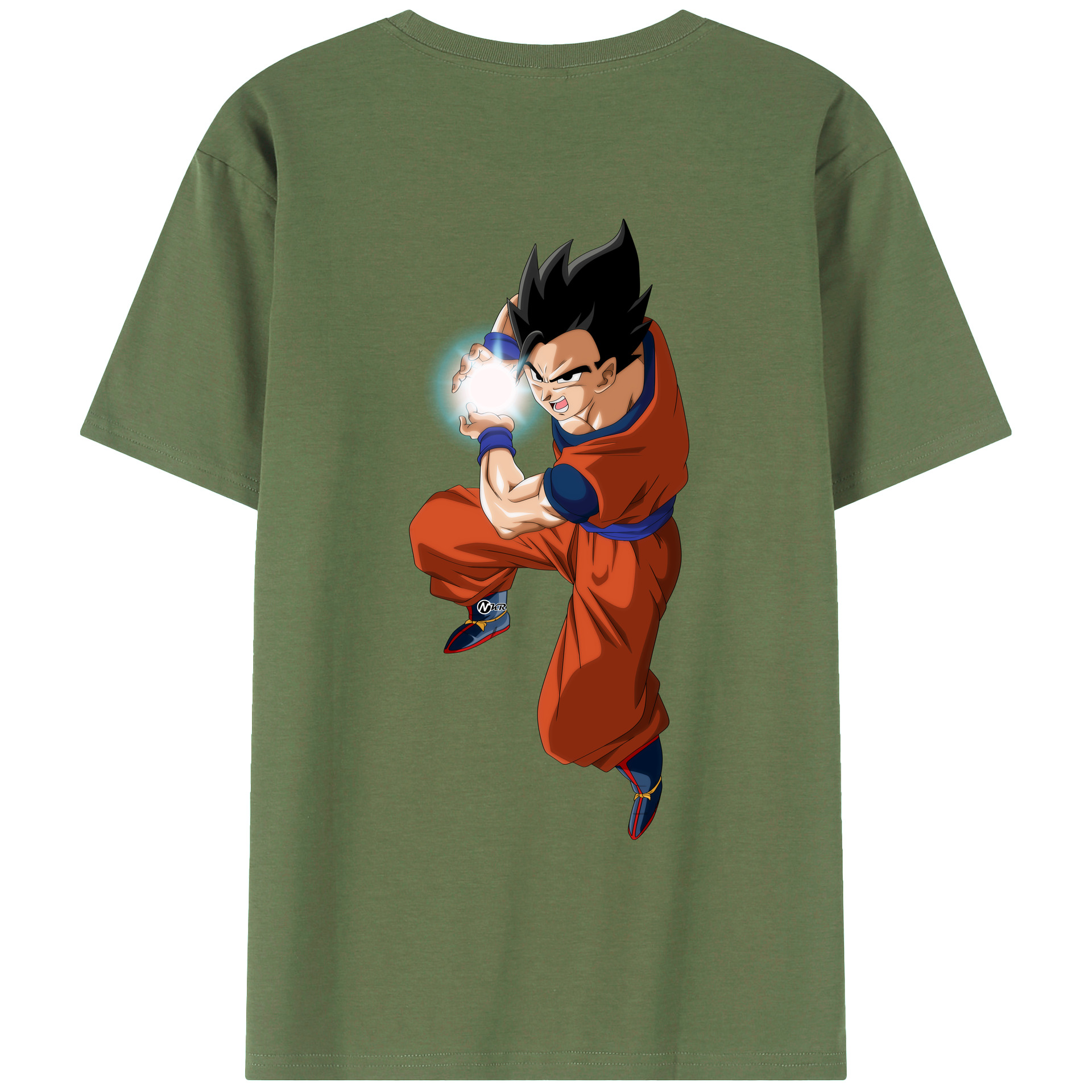 （画像用） ドラゴンボール 孫 悟飯（そんごはん）DRAGON BALL Son Gohan 綿100％ メンズ半袖Tシャツ（バックプリント） 通気性